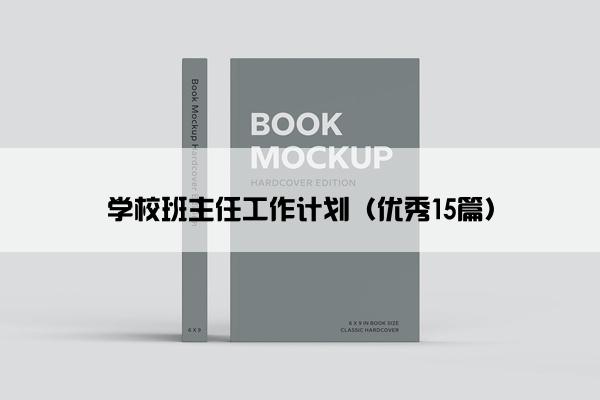 学校班主任工作计划（优秀15篇）