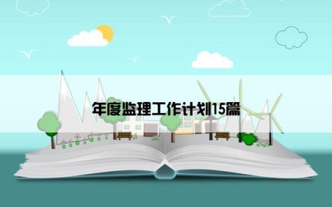 年度监理工作计划15篇