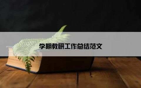 学期教研工作总结范文