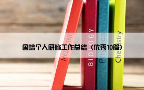 国培个人研修工作总结（优秀10篇）