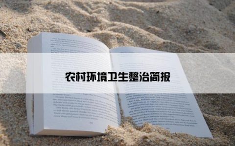 农村环境卫生整治简报