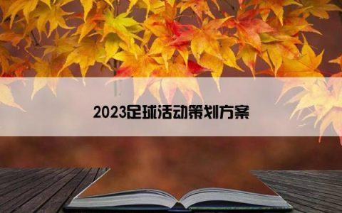 2023足球活动策划方案