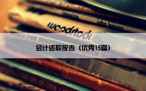 会计述职报告（优秀15篇）