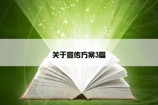 关于宣传方案3篇