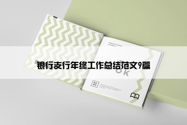 银行支行年终工作总结范文9篇