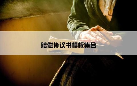 赔偿协议书模板集合