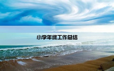 小学年终工作总结