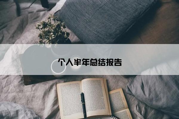 个人半年总结报告