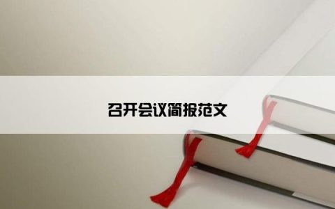 召开会议简报范文
