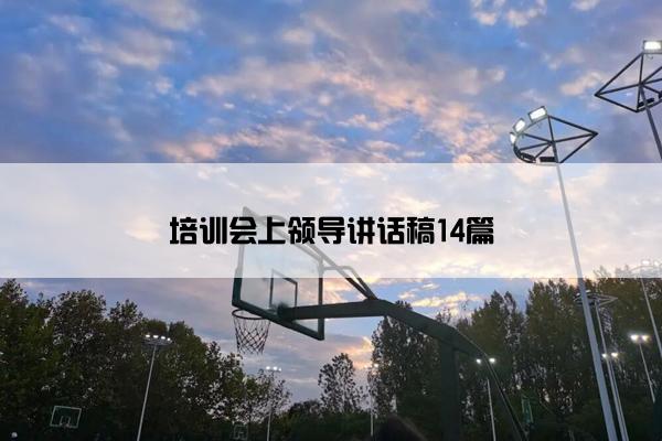 培训会上领导讲话稿14篇