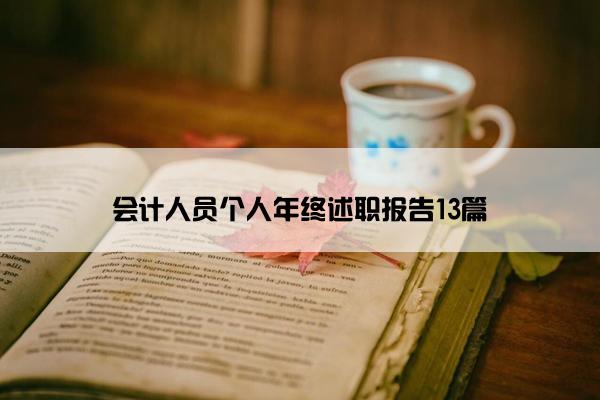 会计人员个人年终述职报告13篇