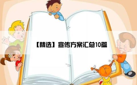 【精选】宣传方案汇总10篇
