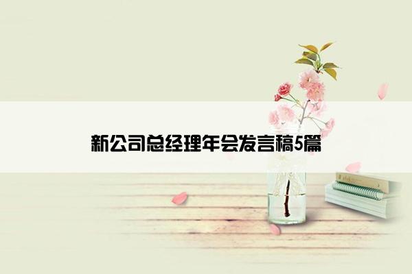 新公司总经理年会发言稿5篇