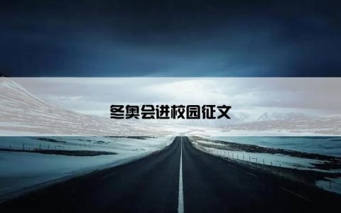 冬奥会进校园征文