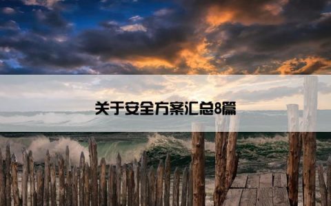 关于安全方案汇总8篇