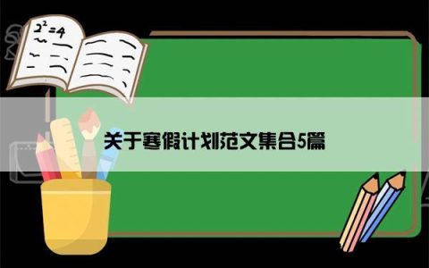 关于寒假计划范文集合5篇