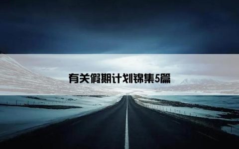 有关假期计划锦集5篇