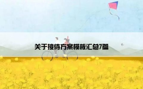关于接待方案模板汇总7篇