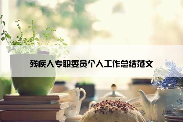 残疾人专职委员个人工作总结范文