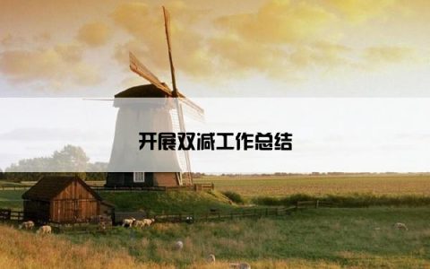 开展双减工作总结