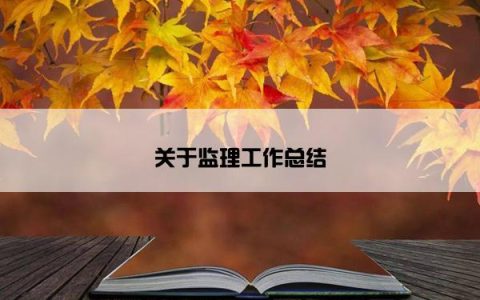关于监理工作总结
