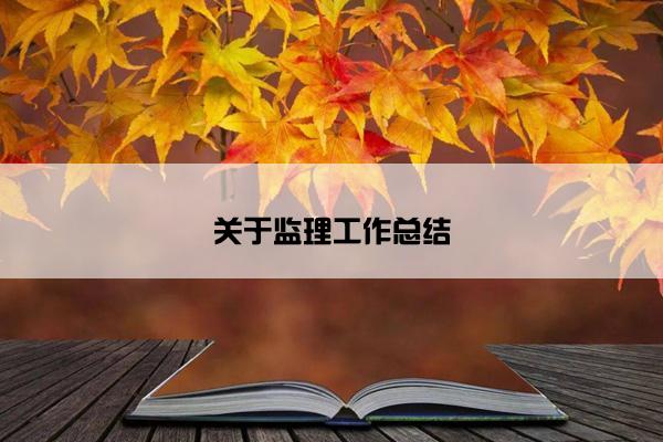 关于监理工作总结