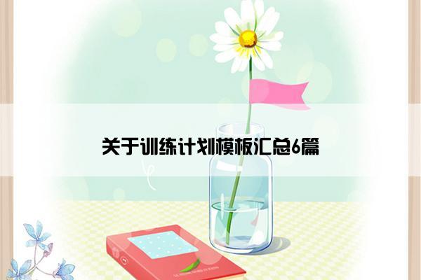 关于训练计划模板汇总6篇