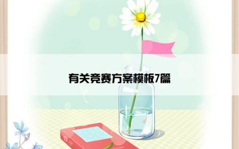 有关竞赛方案模板7篇