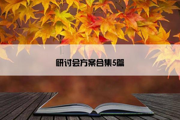 研讨会方案合集5篇