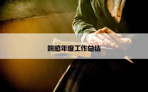 院感年度工作总结