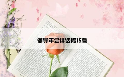 领导年会讲话稿15篇