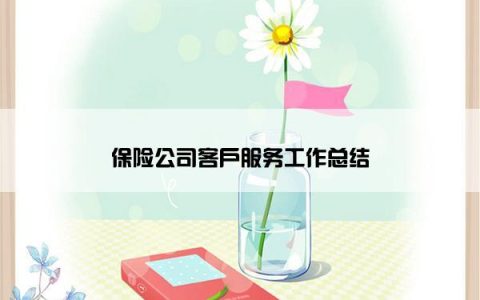 保险公司客户服务工作总结