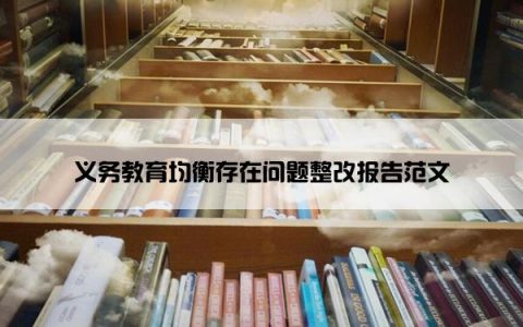 义务教育均衡存在问题整改报告范文