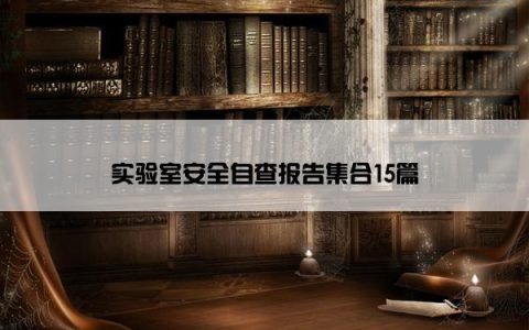 实验室安全自查报告集合15篇