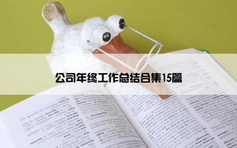 公司年终工作总结合集15篇