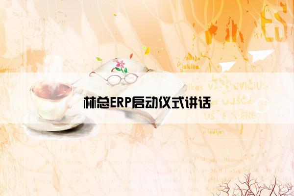 林总ERP启动仪式讲话