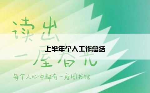 上半年个人工作总结