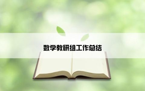 数学教研组工作总结