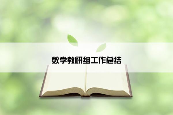 数学教研组工作总结