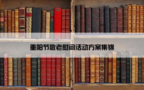 重阳节敬老慰问活动方案集锦
