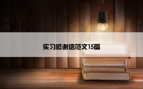 实习感谢信范文15篇