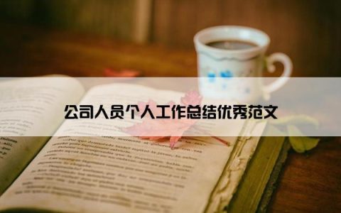 公司人员个人工作总结优秀范文