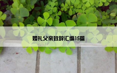 婚礼父亲致辞汇编15篇