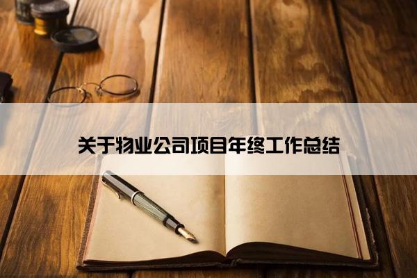 关于物业公司项目年终工作总结