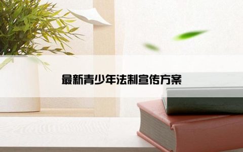 最新青少年法制宣传方案