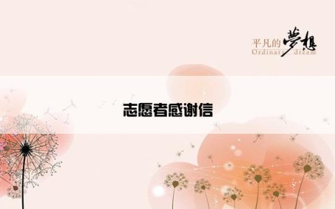 志愿者感谢信