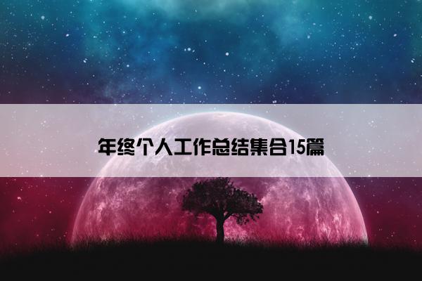 年终个人工作总结集合15篇