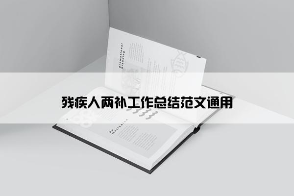 残疾人两补工作总结范文通用