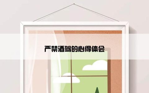 严禁酒驾的心得体会