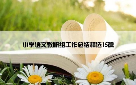 小学语文教研组工作总结精选15篇